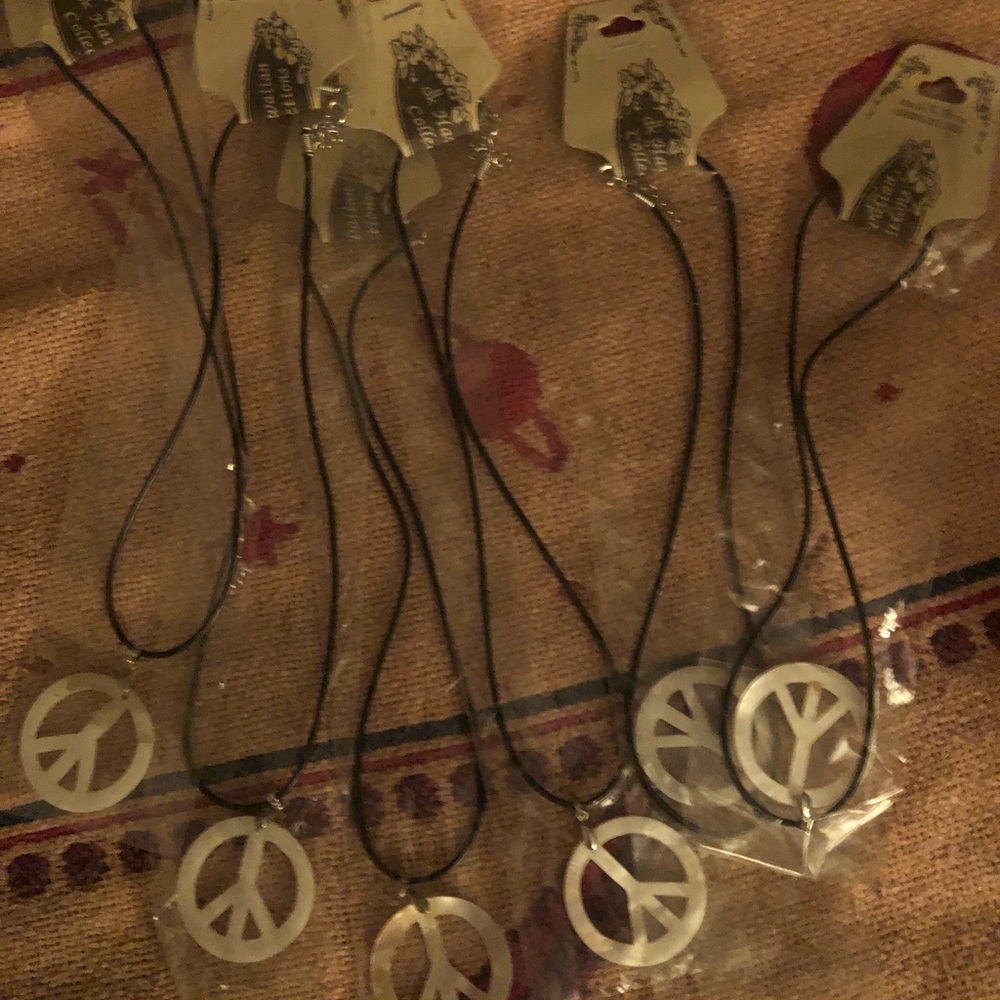 Peace sign necklaces
